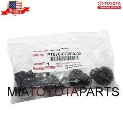 5 Set Genuine Toyota Land cruiser Tundra Sequoia OEM Lug Nut PT076-0C200-02 - Imagem 1 de 4