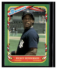 1987 Fleer Star Stickers  #56 Rickey Henderson