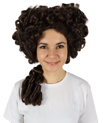Peruca feminina HPO penteado colonial cinza encaracolado I premium respirável boné sem tampa - Imagem 1 de 4