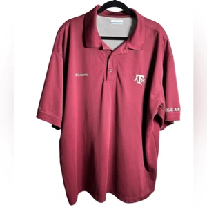 EUC Columbia Men’s Texas A&M Omni Shade Short Sleeve Polo - Aggies - Size XXL - Picture 1 of 5