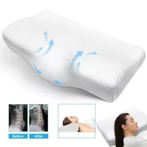 Memory Foam Kopfkissen Nackenkissen Orthopädisch Nackenstützkissen Schlafkissen - Bild 1 von 4