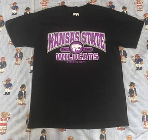 Kansas State Wildcats Est. 1863 Athletic Dept. Black/Purple T-Shirt Medium - Picture 1 of 4