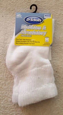 Dr. Scholl's-1 PR. Diabetes & Circulatory Crew Socks-(M) Odor Resistant Unisex - Image 1 of 2
