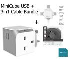 Powercube 3in1 USB cable (MiniUSB/Lightning/Micro-USB) & 2 sides plugs miniCube 