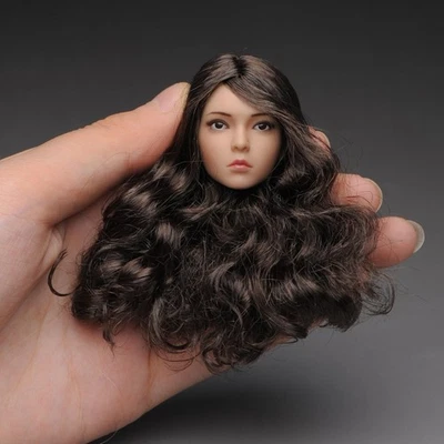 YMTOYS YMT029B 1/6 Cabeza de Niña Esculpida Cabello Rizado Marrón Para Figura TBL Femenina 12 pulgadas Foto 1 de 4