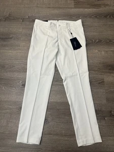 J Lindeberg Micro High Stretch Ellott pants Mens 32x30 White Golf Pants - Picture 1 of 10