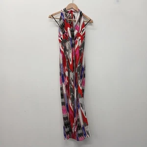 Karen Millen Halter Maxi Dress Size UK 10 Multi Striped Occasion New RMF-FPL16 - Picture 1 of 10