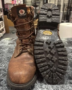 Carolina Brown Leather Steel Toe Work Boots 10.5 EE Union Made In USA - Picture 1 of 10