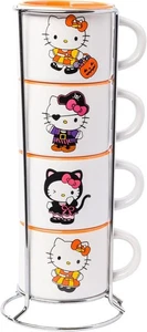 Hello Kitty Set da 4 Espresso in Ceramica a Tema Halloween con Portaoggetti, 3 Oz - Foto 1 di 10