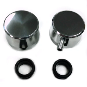 Hot Rod Polished Billet Aluminum PCV & Valve Cover Breather Kit W/ Grommet - Picture 1 of 6