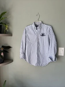 RALPH LAUREN SPORT Rowing Club striscia blu grande stemma nautica Preppy bottone su 6 - Foto 1 di 7