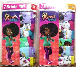 KARMA'S WORLD GIRLS 7 BRIEFS 100% COTTON SIZES 4, 6, 8 - Picture 1 of 9