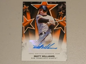 2025 Topps Baseball Stars Black Autograph Auto Matt Williams 20/25 - Picture 1 of 2