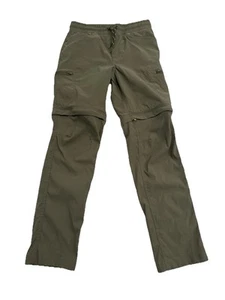 Eddie Bauer Youth Medium 10-12 Convertible Pant Green Nylon Spandex - Picture 1 of 9