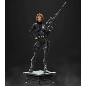 1/18 100mm 3D Print Superhero Model Kit Black Widow Beautiful Girl Unpainted - Picture 1 of 2