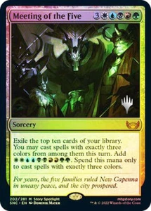 MTG FOIL Meeting of the Five Promo Pack Streets of New Capenna  - Promo: - Picture 1 of 1