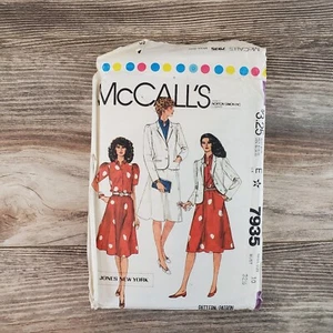 Vintage McCalls 7935 Sewing Pattern Wm Sz 10 Jones New York skirt jacket blouse - Imagen 1 de 3