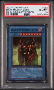 PSA 10 GEMAS COMO NUEVAS Yugioh DCR-082 Dark Master-Zorc Super 1ª Edición 2003 Dark Crisis - Imagen 1 de 2