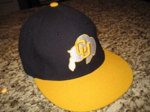 Vintage Zephyr Colorado Buffaloes fitted 7 Black Yellow hat cap stitched logo - Picture 1 of 8