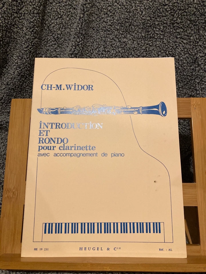 Charles-Marie Widor Introduction et Rondo partition clarinette piano éd. Heugel - Photo 1/1