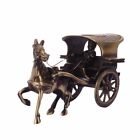 Antique Finish Horse Carriage Brass Showpiece Decorative Home Decor Idol Gift