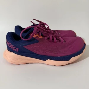 Hoka Zinal Women’s 5B Trail Running/Hiking Shoes Fuchsia/Blue 1119400 / FFBB NEW - Picture 1 of 9