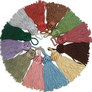 SILKY KEY TASSELS X4, CUSHIONS/BLINDS/CURTAINS ETC, ASSORTED COLOURS, ART 1096 - Picture 1 of 6