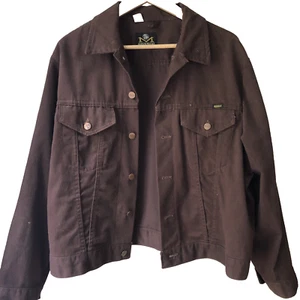Vtg Maverick Blue Bell Trucker Jacket Mens Brown 46 1970s L XL Cowboy Moleskin - Picture 1 of 12