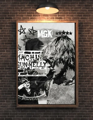 Machine Gun Kelly Tickets To My Downfall Black & White MGK Poster