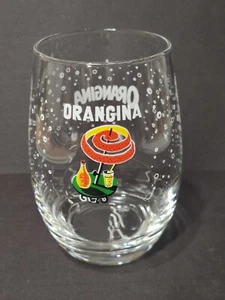 Japón ORANGINA Naranja Soda Burbujas Vidrio Coleccionable 4.2" Buen Estado - Imagen 1 de 5