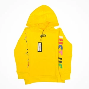 Kith x Power Rangers YELLOW Kids Hoodie Hooded Sweatshirt - RARE NEW sz 10/11 L - Picture 1 of 4