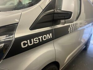 x 2 Ford Custom Transit Racing Stripes Stickers Decals Graphic swb lwb ANY YEAR