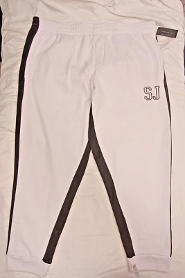 Pantalones deportivos Sean John talla 4X B blancos cintura elástica ocultos con cordón nuevos con etiquetas Foto 1 de 2