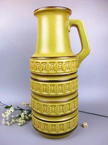 Scheurich Floor Vase. West Germany Pottery. 1960s vintage. Lime green. Large 18" - Picture 1 of 8