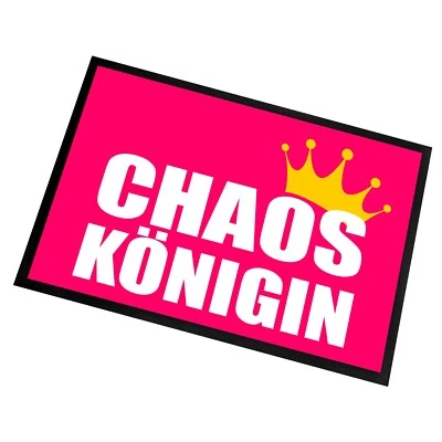 Fußmatte mit Spruch | Chaos Königin | 60x40cm | Schmutzfang Türmatte - Bild 1 von 4
