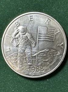US MINT 1988 LIBERTY SILVER Table Medal Young ASTRONAUTS - Picture 1 of 8