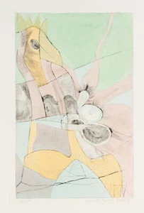 C. PYROTH (*1937), Paisaje abstracto en pastel, 1971, aguafuerte moderno - Imagen 1 de 5