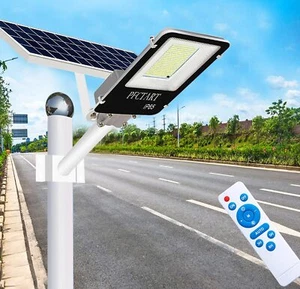 Outdoor 1600W Street Lights Solar Powered Light for Yard Garden Parking Lot - Picture 1 of 14