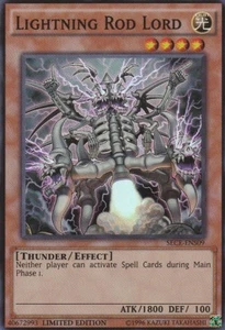 YUGIOH HOLO CARD LIGHTNING ROD LORD SECE-ENS09 LIMITED EDITION - Picture 1 of 1