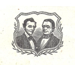 1860 LINCOLN & HAMLIN Presidential Campaign Used Notepaper - Picture 1 of 5