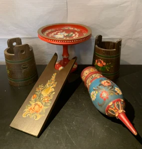 Bauernmalerei Echt Handarbeit auf Holz | einzelne Teile oder Konvolut - Bild 1 von 28