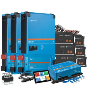 Memoria 19,2-28,2kWh Kit de copia de seguridad Kit de reequipamiento US5000 Batería + Victron Multiplus-II - Imagen 1 de 21