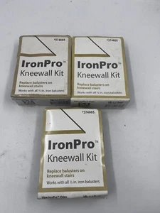 Lot of 3! Sets of 2 IronPro Kneewall Stair Kit 1/2” Black Iron Balusters 374665 - Picture 1 of 5