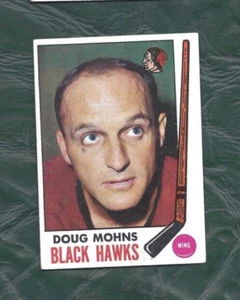 1969 Topps Hockey Karte #72 Doug Mohns Chicago Blackhawks EX - Bild 1 von 2