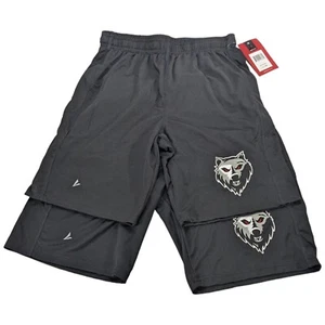 Kids Athletic Shorts Wolf Size Large RW BSN Sports with Drawstring 2 Pairs - Picture 1 of 12