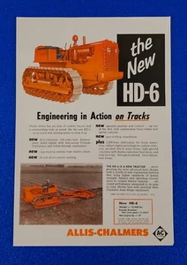1956 ALLIS-CHALMERS THE NEW HD-6 - ORIGINAL COLOR PRINT AD FREE SHIPPING LOT K9 - Picture 1 of 1