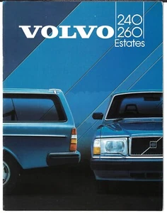 Volvo 240 & 260 Series Estates 1983-1984 UK Market Sales Brochure DL GL GLE GLT - Picture 1 of 2
