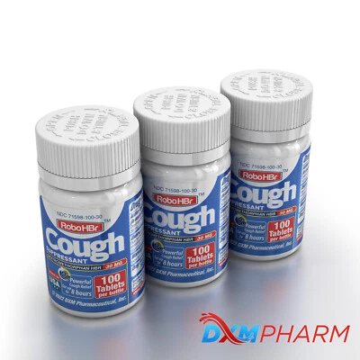 3 PACK RoboHBr Cough Suppressant, Dextromethorphan Hbr 30Mg, 100 Tablets - Image 1 of 4