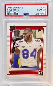 2021 Panini Donruss Kyle Pitts Rookie Portrait #260 PSA 10 - Picture 1 of 2