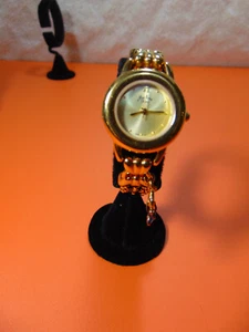 NOS Vtg Madison Gems Ladies Watch Gold Tone-Band Extender-New Battery - Picture 1 of 9